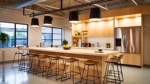modern co-working spaces, "Smart Shared Kitchen" a smart shared kitchen space designed for co-workers to socialize and recharge