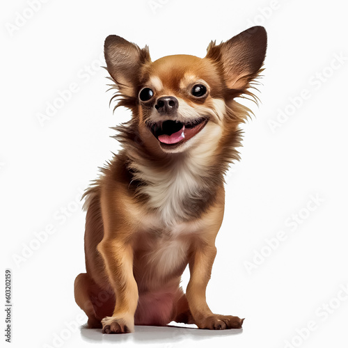 chihuahua puppy on white background