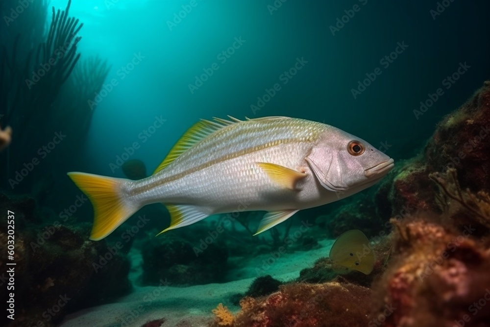 Portrait fish in the ocean AI Generative Portrait fish in the ocean AI Generative