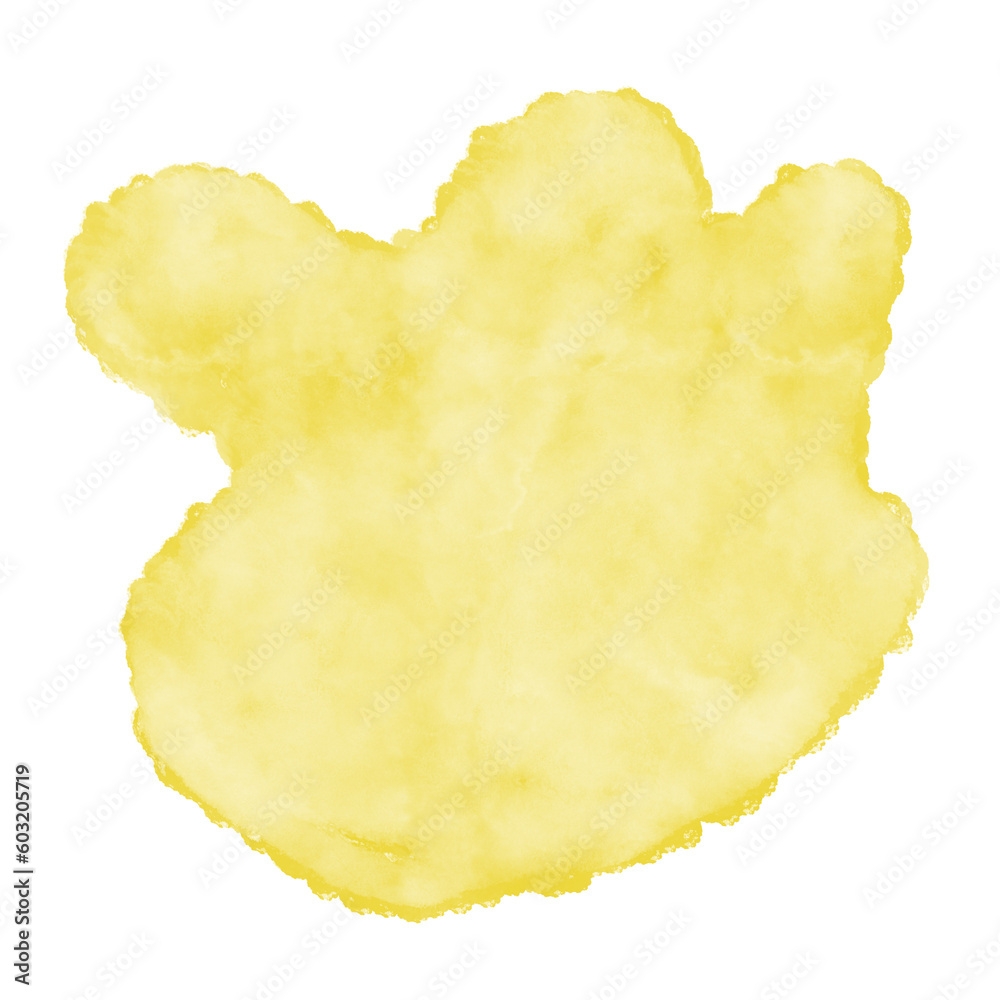 Yellow Watercolor Abstract Shapes Yellow Watercolor Abstract Shapes