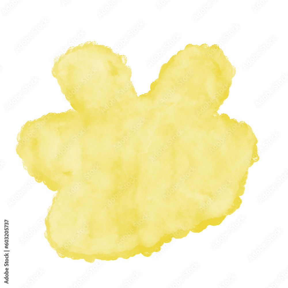 Yellow Watercolor Abstract Shapes Yellow Watercolor Abstract Shapes