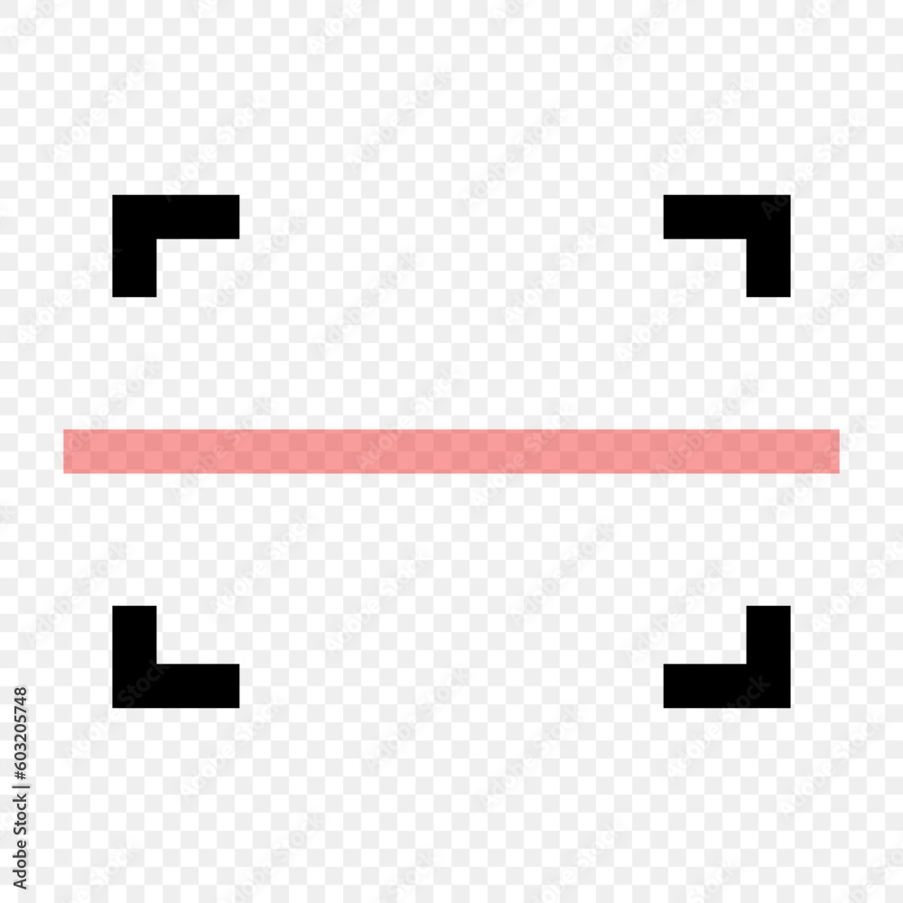 Fototapeta premium Scan icon isolated on transparent background. Vector.