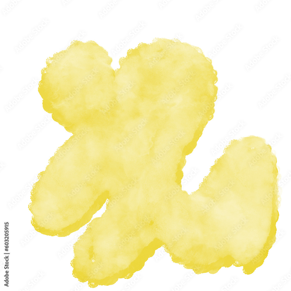 Yellow Watercolor Abstract Shapes Yellow Watercolor Abstract Shapes