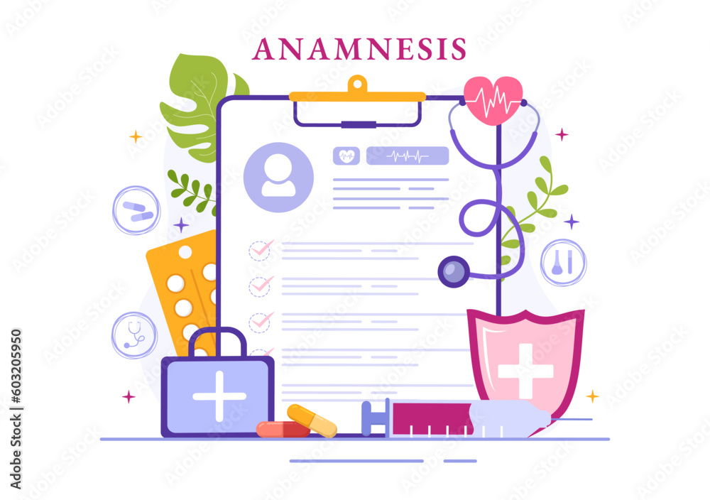 Anamnesia Anamnesis System Vector Illustration for Information About the Disease ...