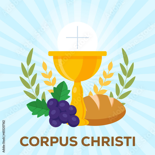 vector flat corpus christi illustration design