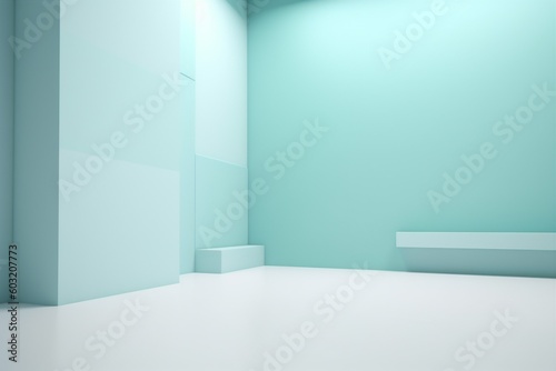mockup indoor minimal studio interior wall light room background modern floor abstract. Generative AI.