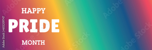Rainbow banner for Pride Month 