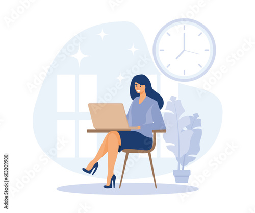  business concept, Personal productivity and task management, flat vector modern illustration