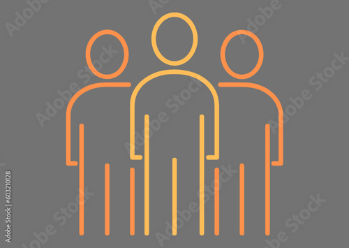 Group logo vector. Group icon for business