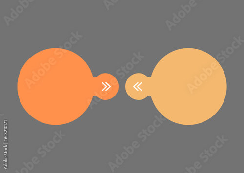 Vector Infographic label design template with icons and 2 options or steps