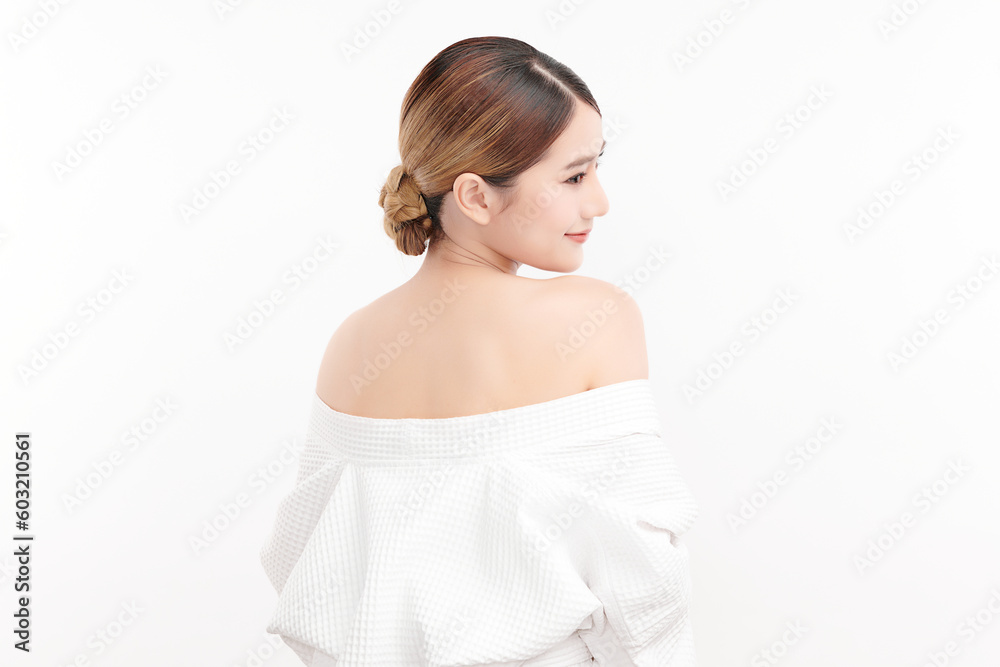 Beautiful young asian woman with clean fresh skin on white background, Face care, Facial treatment, Cosmetology, beauty and spa, Asian women portrait. Beautiful young asian woman with clean fresh skin on white background, Face care, Facial treatment, Cosmetology, beauty and spa, Asian women portrait.