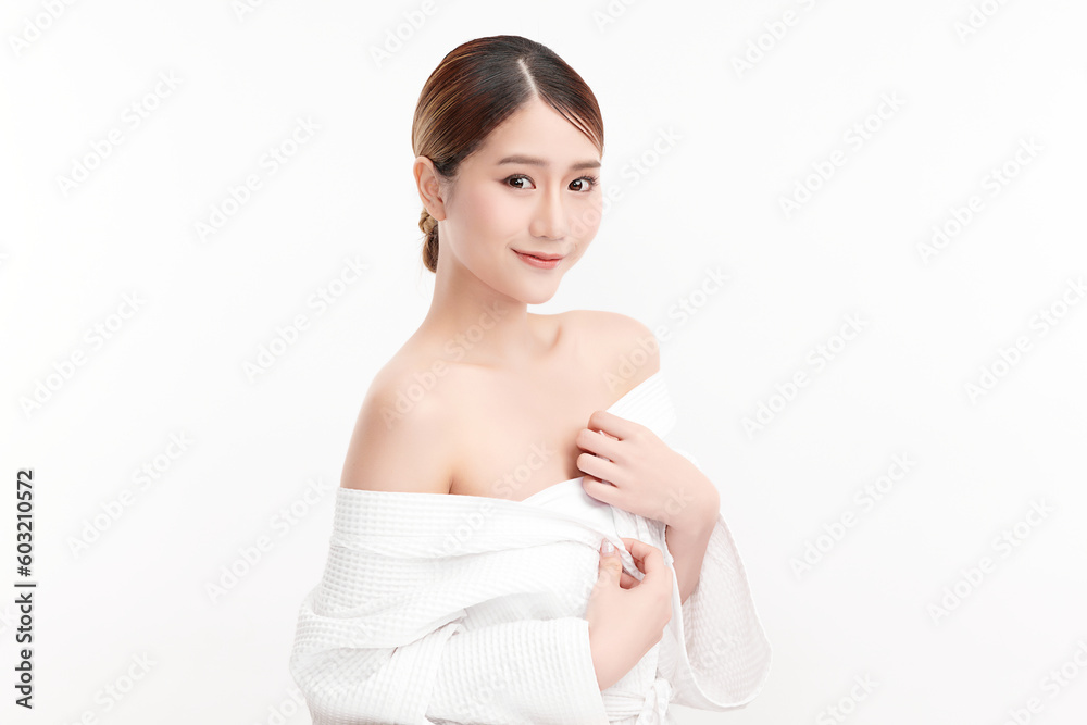Beautiful young asian woman with clean fresh skin on white background, Face care, Facial treatment, Cosmetology, beauty and spa, Asian women portrait. Beautiful young asian woman with clean fresh skin on white background, Face care, Facial treatment, Cosmetology, beauty and spa, Asian women portrait.