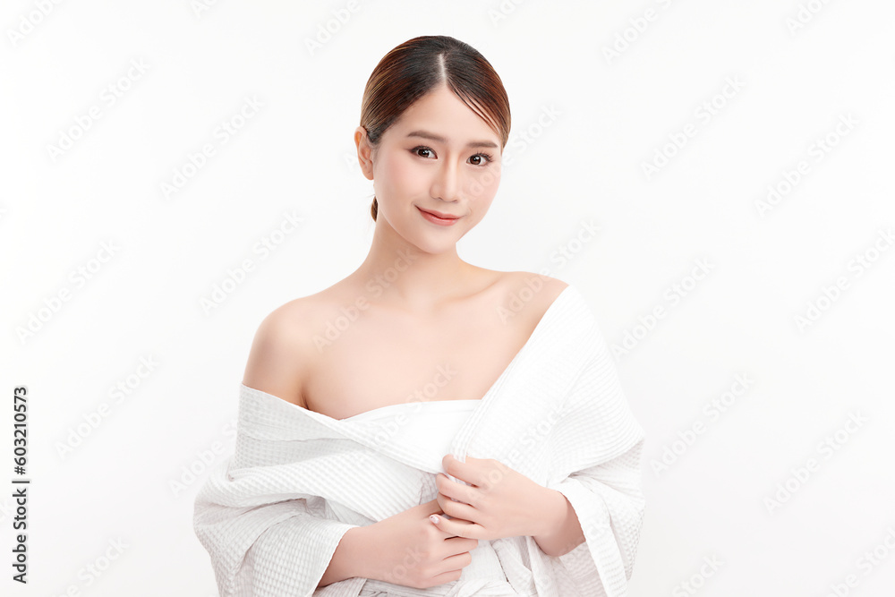 Beautiful young asian woman with clean fresh skin on white background, Face care, Facial treatment, Cosmetology, beauty and spa, Asian women portrait. Beautiful young asian woman with clean fresh skin on white background, Face care, Facial treatment, Cosmetology, beauty and spa, Asian women portrait.