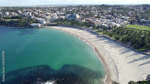 Wallpaper Mural Coogee Beach White-sand Shoreline In Summer With Goldstein Reserve Park In Australia. - aerial Torontodigital.ca