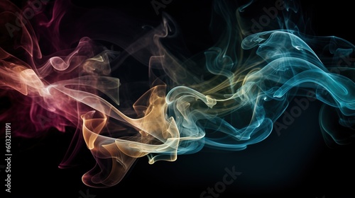 colorful swirls of smoke