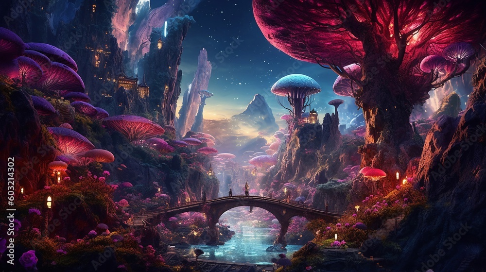 Digital art beautiful forest view AI Generative Digital art beautiful forest view AI Generative