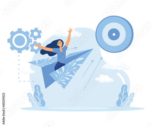 Problem solving skills abstract concept vector illustration. motivation, business leadership, achievement and success flat vector modern illustration 