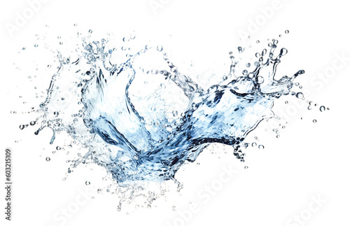 AI generative. Blue water splash