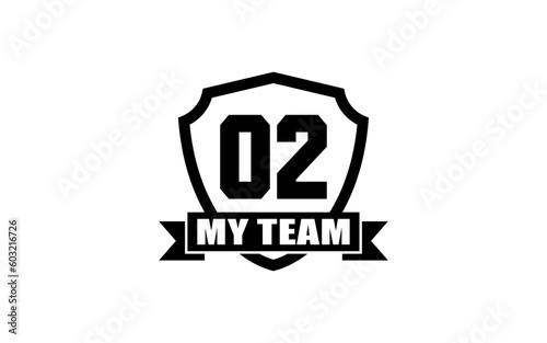 Number 02 template for team or group 