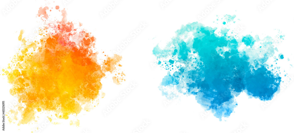 watercolor vector stains; background for texts - obrazy, fototapety, plakaty 