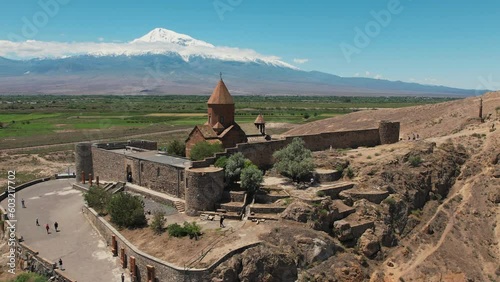Aerial view of the Armenia landmarks in 4K