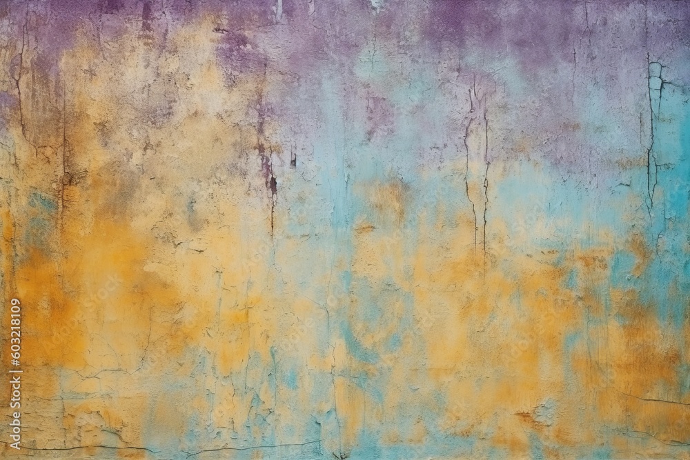 Faded painted wall textured background. Generative AI