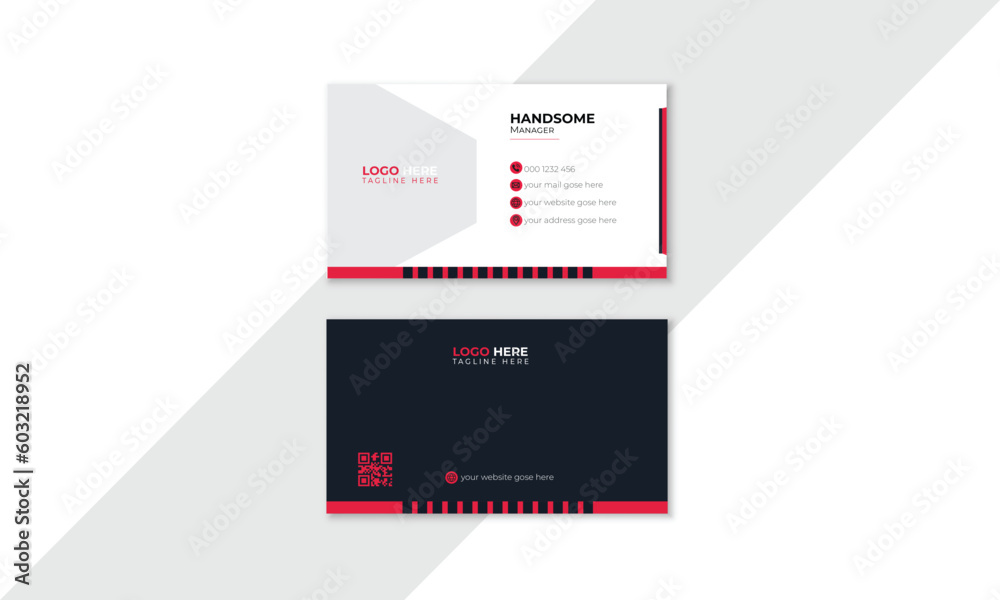 Professional business card template, Modern business card design