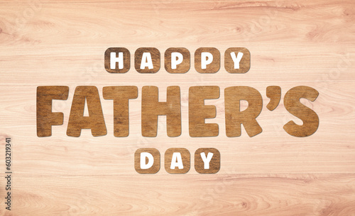 Happy Father's Day Wooden lettering