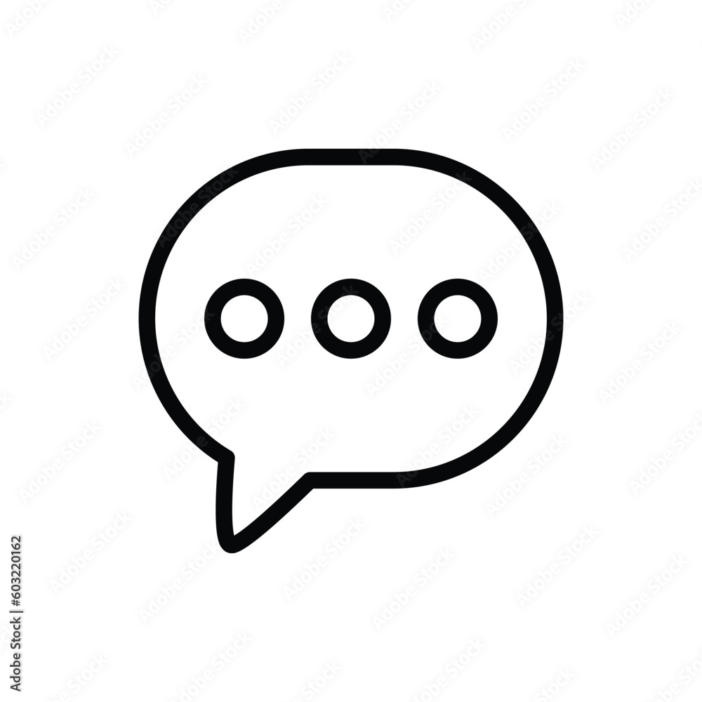 Message bubble vector icon Message bubble vector icon