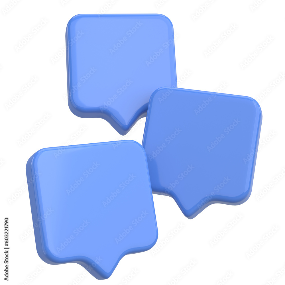 Speech bubble. Chat bubble. 3D illustration.