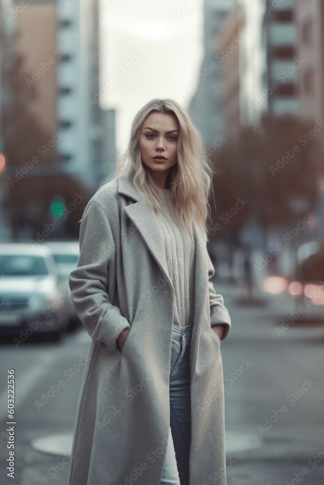 Portrait a beautiful model is confident AI Generative
