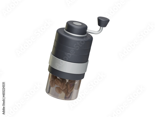 Coffee grinder 3d rendering vector illustration