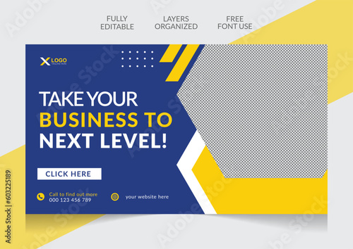 Webinar marketing business conference web banner and youtube thumbnail template
