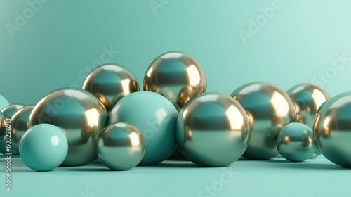  a group of metallic balls sitting on top of each other. generative ai
