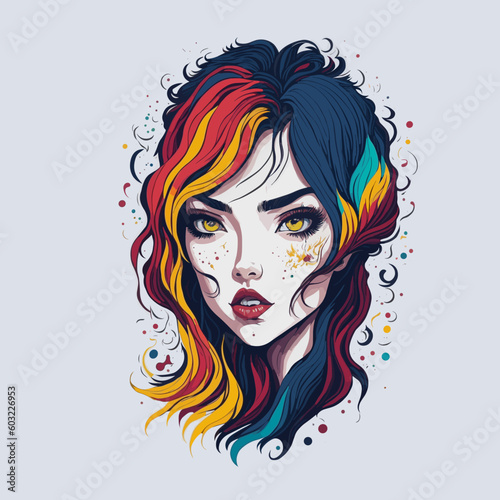 Despite the intense emotions portrayed, the face maintains a cute and captivating design. The artist has skillfully balanced the intensity of the expression with soft and alluring features.