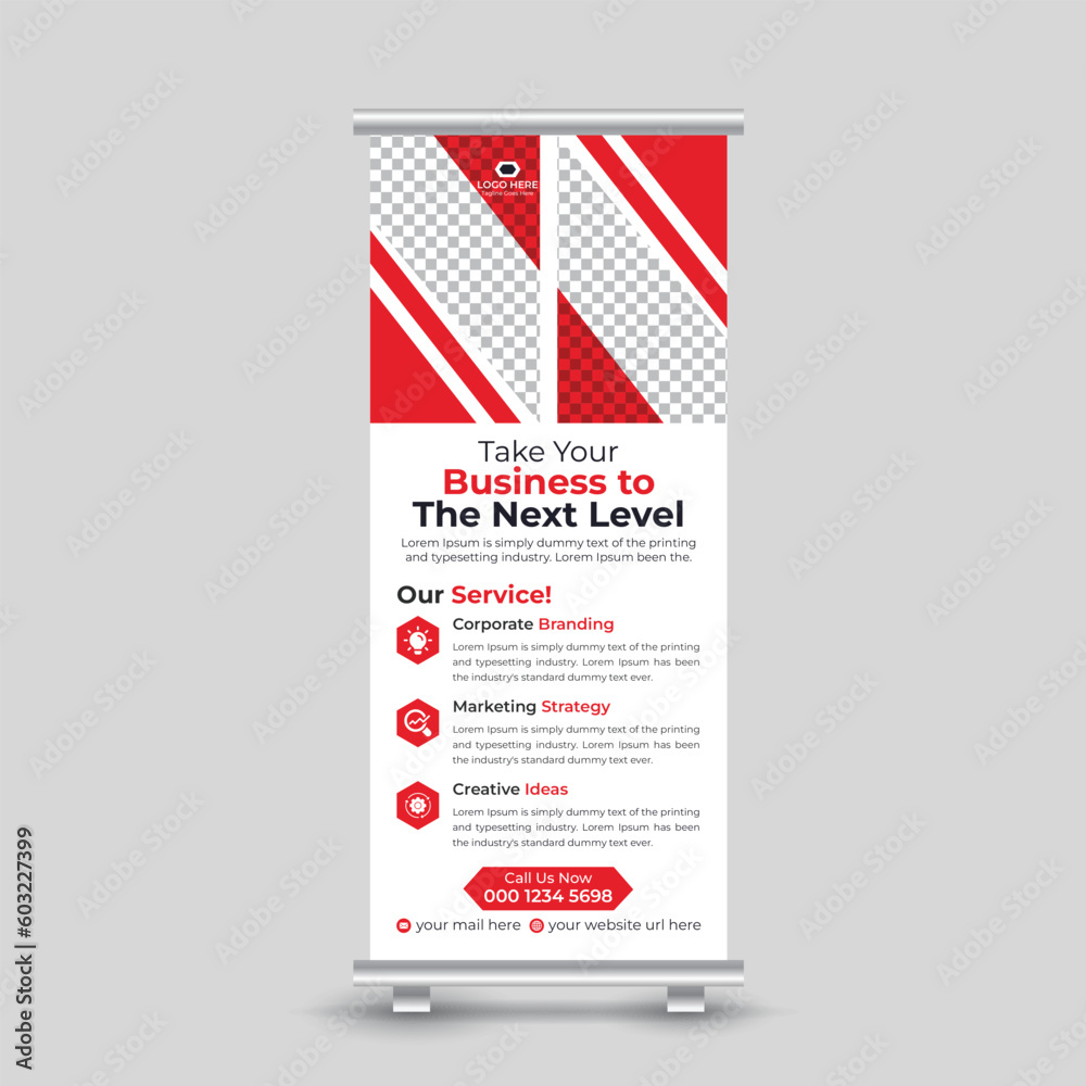 Creative business roll up banner design template Creative business roll up banner design template