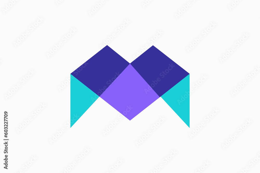 Letter M Overlapping Logo Design Letter M Overlapping Logo Design
