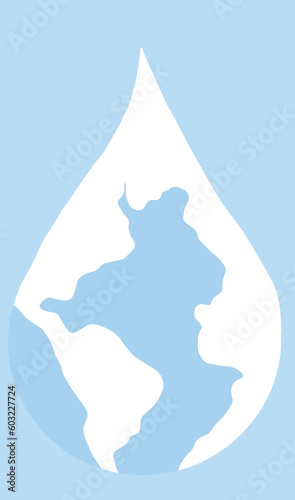 water drop pattern shaped earth world environment day vector editable