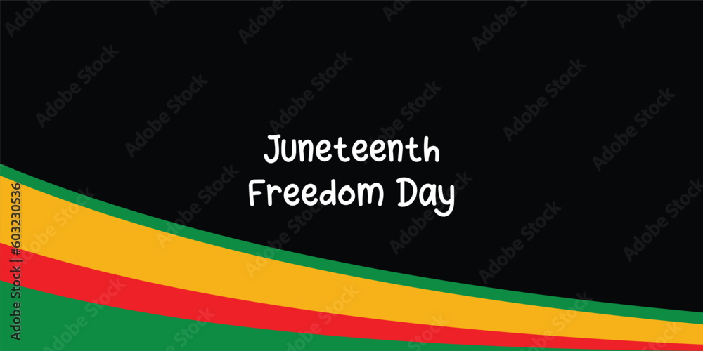 Juneteenth theme wavy abstract background, freedom day, annual holiday. Vector design for banners, greeting cards, posters.