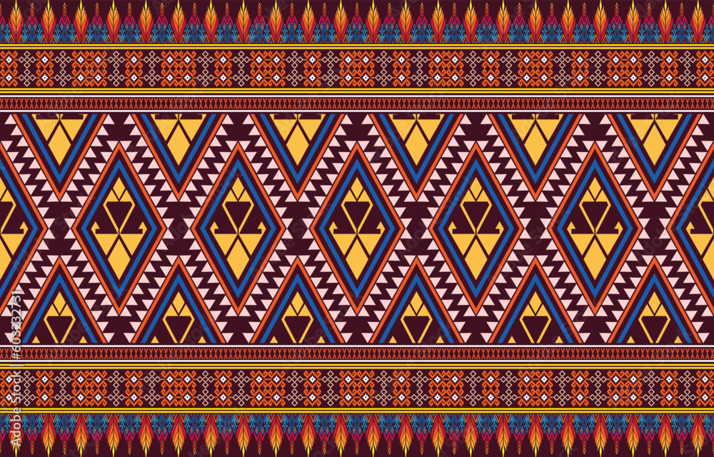 Aztec ethnic background design vector with a seamless pattern. Traditional motifs are illustrated. Element of a seamless pattern template Aztec ethnic background design vector with a seamless pattern. Traditional motifs are illustrated. Element of a seamless pattern template