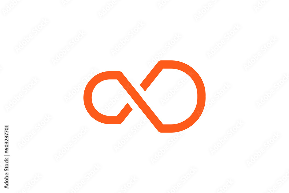 infinity orange logo design vector premium infinity orange logo design vector premium