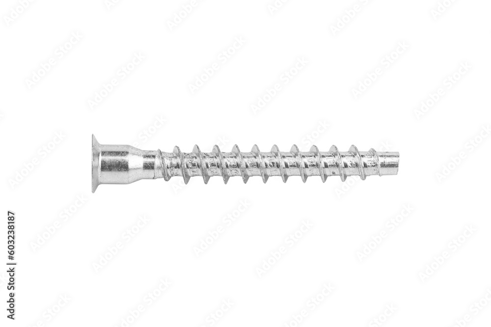 confirmat, furniture screw isolated from background - obrazy, fototapety, plakaty 