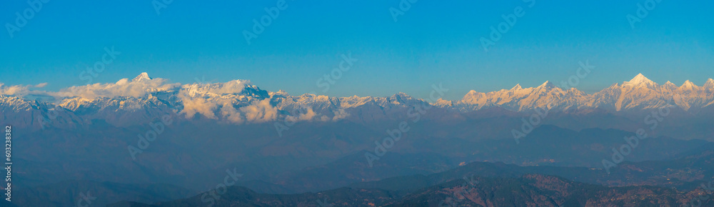 Himalayan Mountain Range From Uttarakhand India