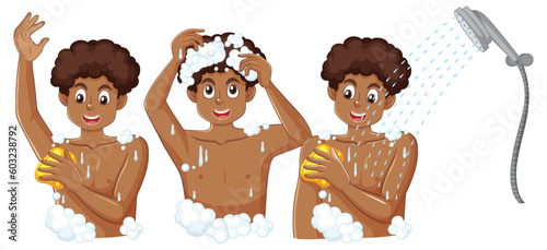 A teen male self care shower routine