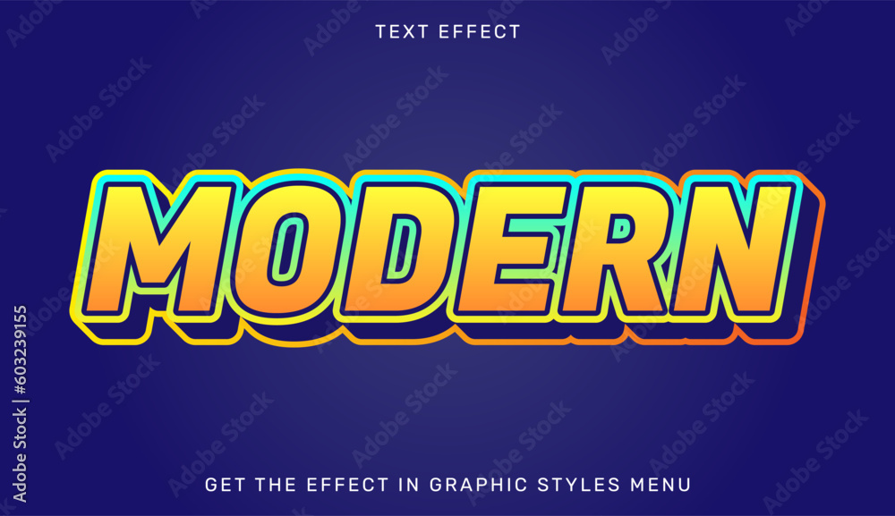 Modern editable text effect in 3d style. Suitable for brand or business logo