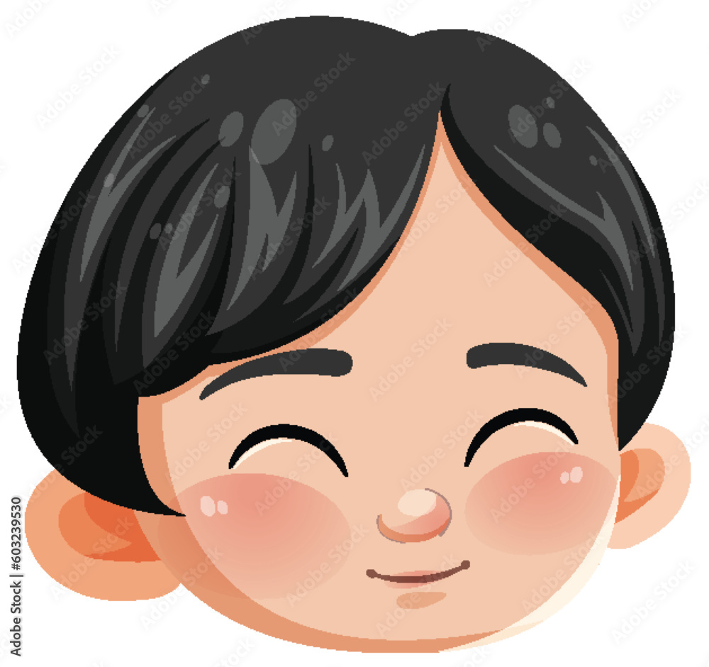 Cute happy Asian girl happy face Cute happy Asian girl happy face