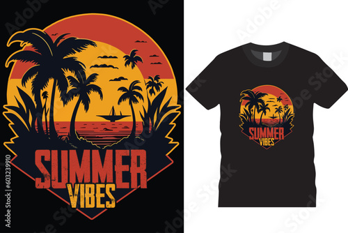 summer vibes graphic apparel artwork vintage miami beach vacation vintage retro miami ocean  paradise t-shirt design and clothes design. california, santa monica poster graphic and artwork.