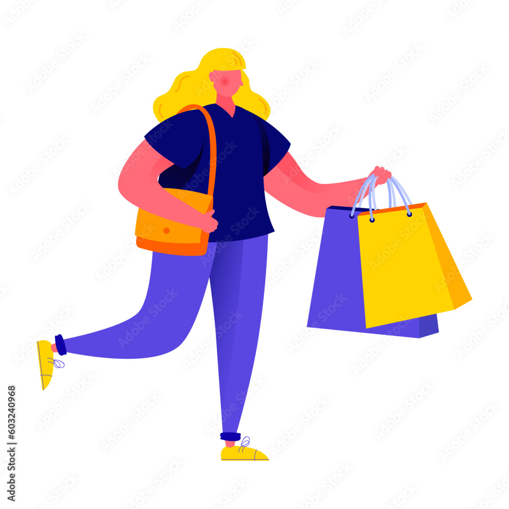 Cartoon people characters Flat style