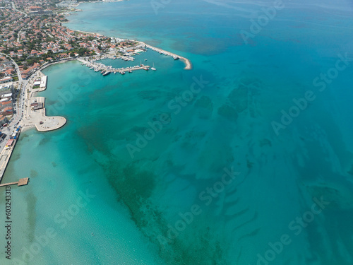 Ilica Beach Summer Season Drone Photo, Alacati Cesme, Izmir Turkey (Turkiye)