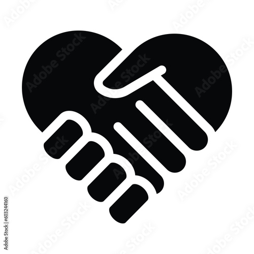 relationship glyph icon illustration vector graphic